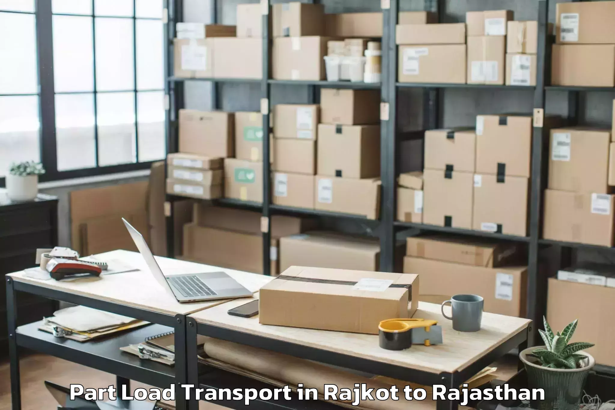 Expert Rajkot to Singhania University Jhunjhunu Part Load Transport